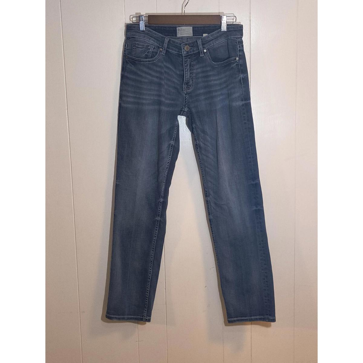 Bke Denim Stella Jeans Womens 28r Blue Mid Rise Straight Stretch Classic Pocket